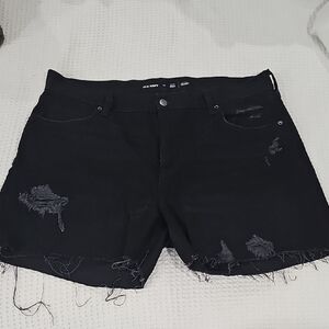 Old Navy Women's Black Distressed Shorts